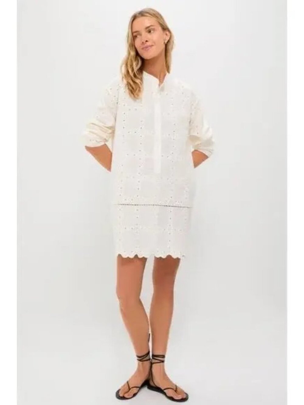 Pomander Place Tuckernuck Ivory Eyelet Penny Dress Size Large